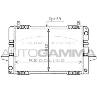 Radiateur, refroidissement du moteur AUTOGAMMA 100383