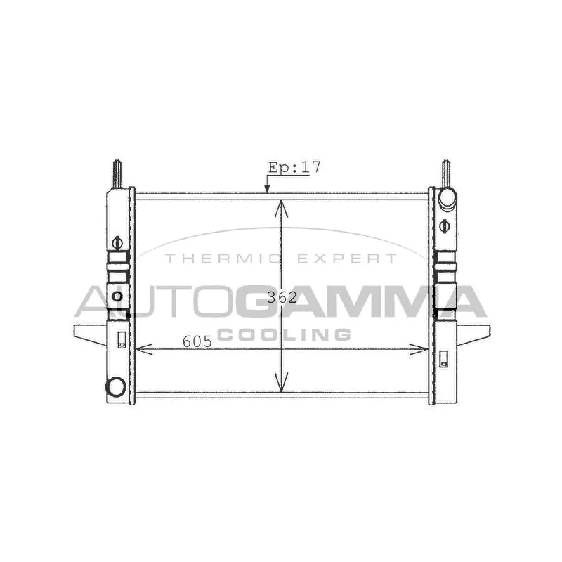 Radiateur, refroidissement du moteur AUTOGAMMA 100386