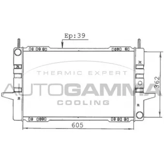 Radiateur, refroidissement du moteur AUTOGAMMA 100387