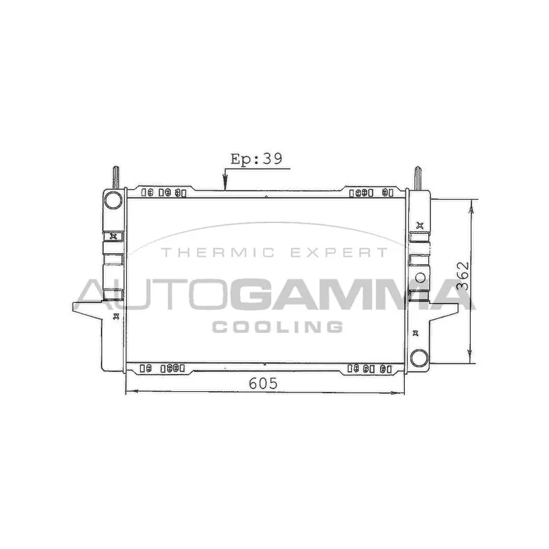 Radiateur, refroidissement du moteur AUTOGAMMA 100387