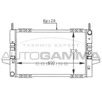 Radiateur, refroidissement du moteur AUTOGAMMA 100389