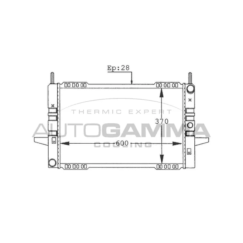 Radiateur, refroidissement du moteur AUTOGAMMA 100389