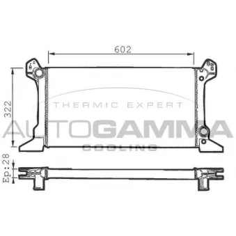 Radiateur, refroidissement du moteur AUTOGAMMA 100392