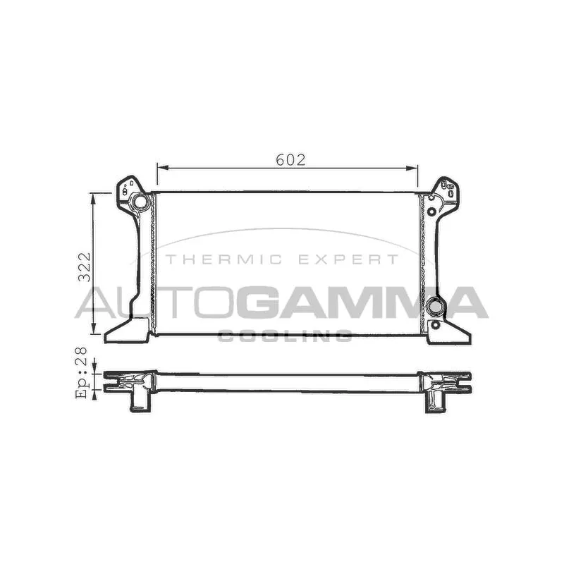 Radiateur, refroidissement du moteur AUTOGAMMA 100392