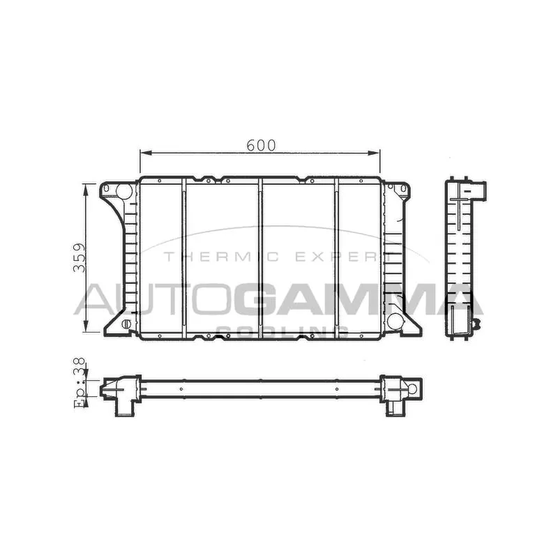Radiateur, refroidissement du moteur AUTOGAMMA 100394