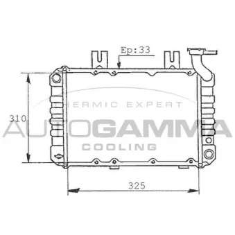 Radiateur, refroidissement du moteur AUTOGAMMA 100411