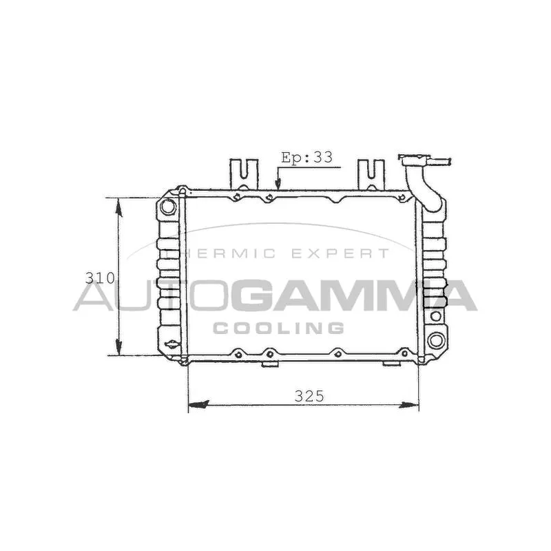 Radiateur, refroidissement du moteur AUTOGAMMA 100411