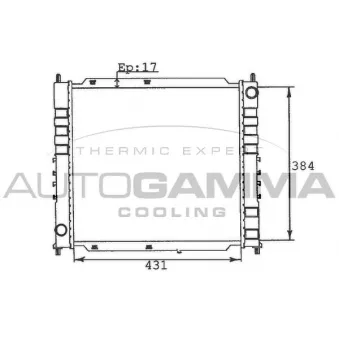 Radiateur, refroidissement du moteur AUTOGAMMA 100421