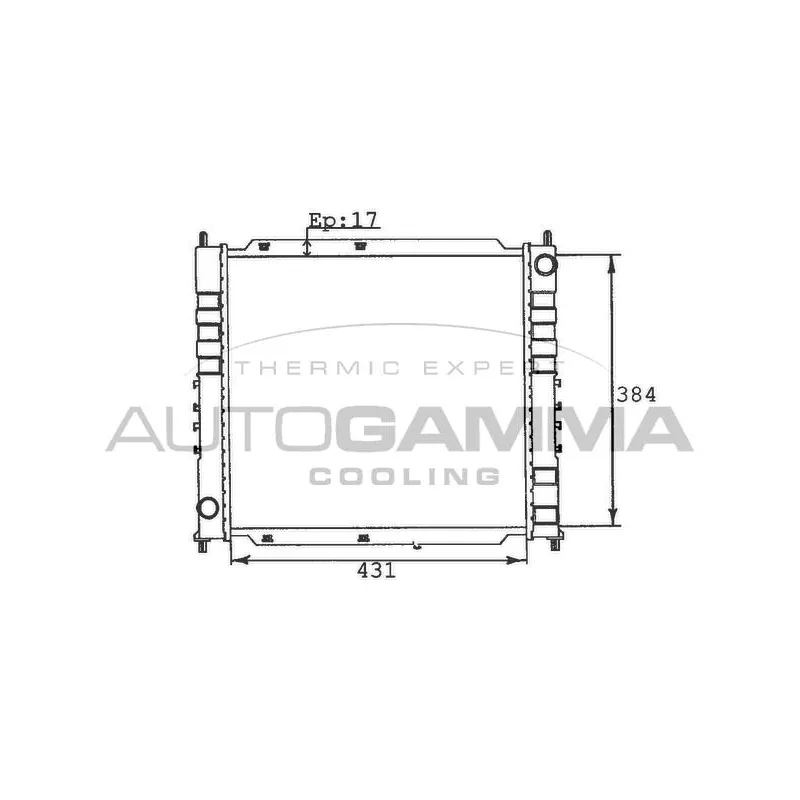 Radiateur, refroidissement du moteur AUTOGAMMA 100421