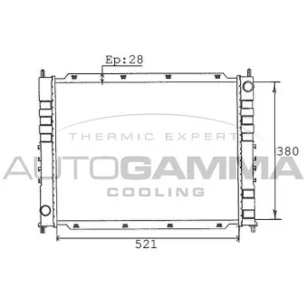 Radiateur, refroidissement du moteur AUTOGAMMA 100422