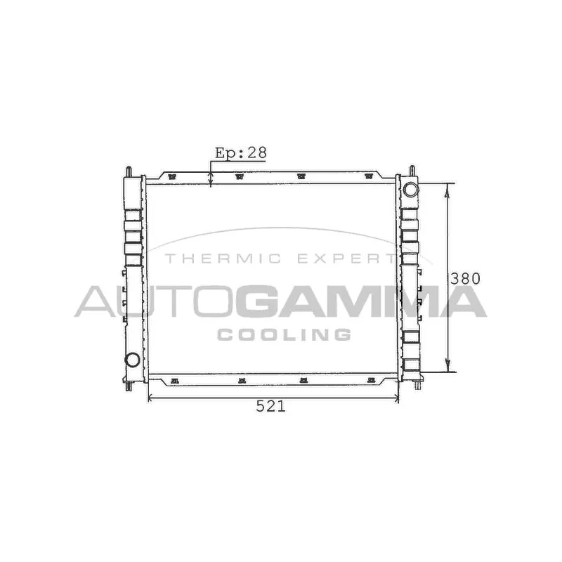 Radiateur, refroidissement du moteur AUTOGAMMA 100422