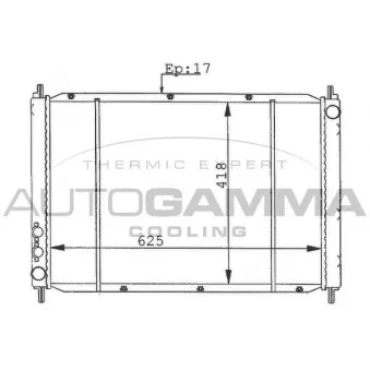 Radiateur, refroidissement du moteur AUTOGAMMA 100424