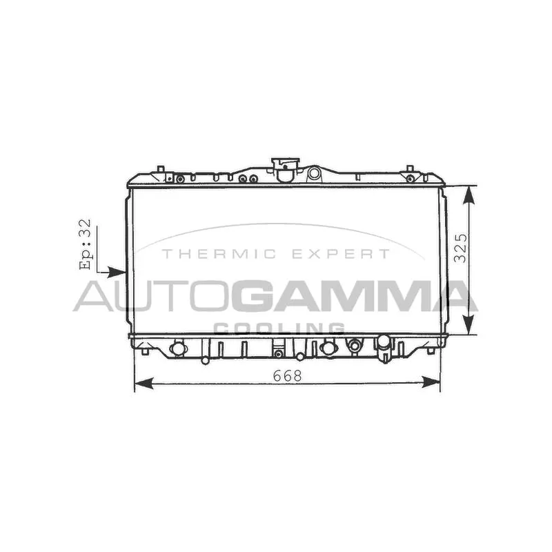 Radiateur, refroidissement du moteur AUTOGAMMA 100434