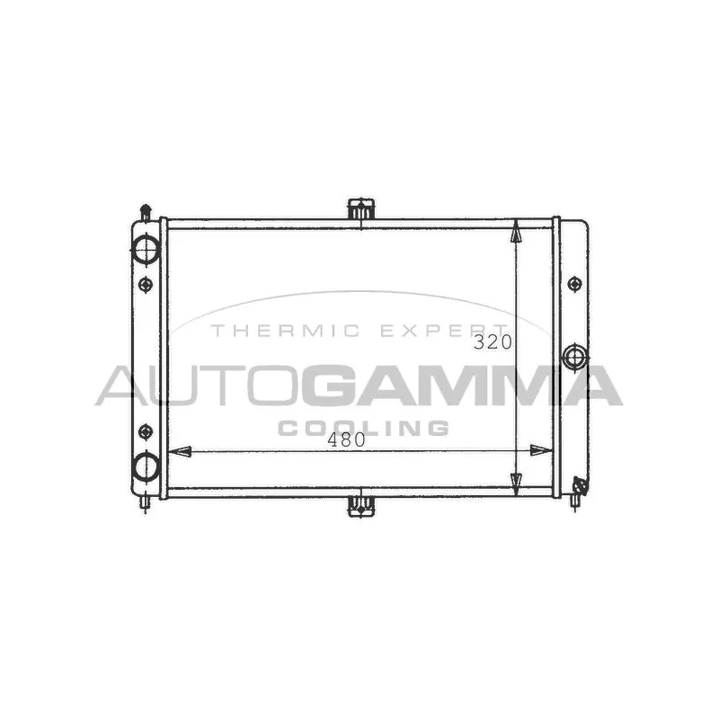Radiateur, refroidissement du moteur AUTOGAMMA 100444