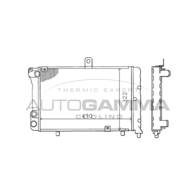Radiateur, refroidissement du moteur AUTOGAMMA 100449