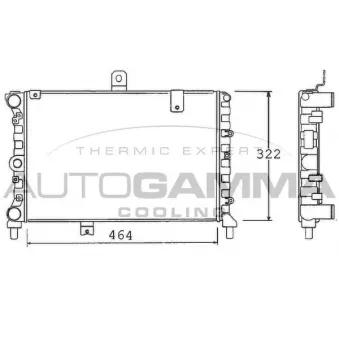 Radiateur, refroidissement du moteur AUTOGAMMA 100453