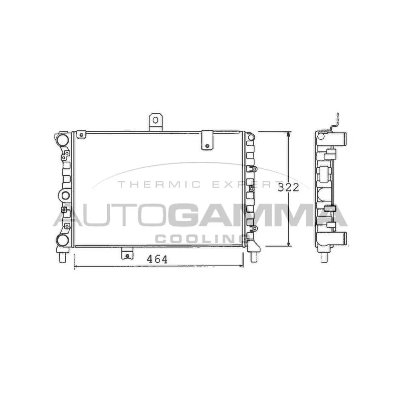 Radiateur, refroidissement du moteur AUTOGAMMA 100453