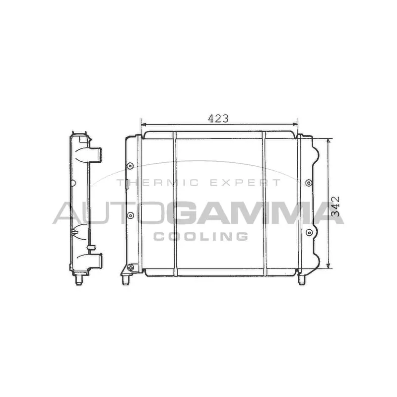 Radiateur, refroidissement du moteur AUTOGAMMA 100455