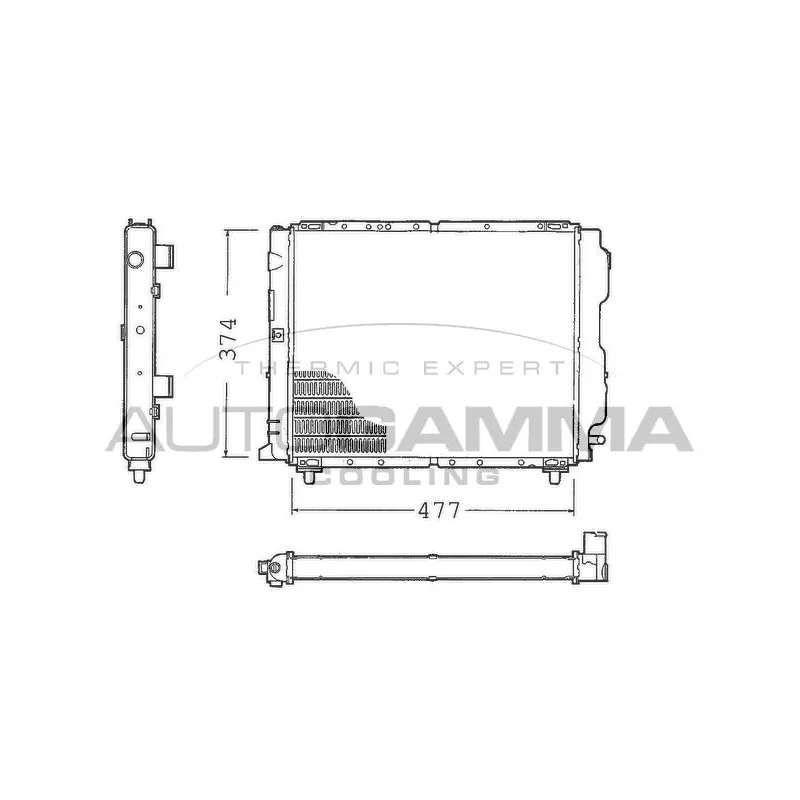 Radiateur, refroidissement du moteur AUTOGAMMA 100456