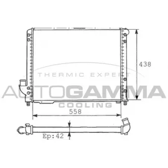 Radiateur, refroidissement du moteur AUTOGAMMA 100466