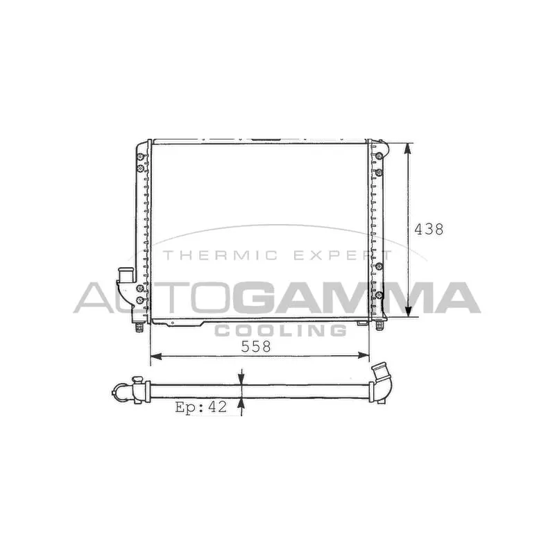 Radiateur, refroidissement du moteur AUTOGAMMA 100466