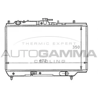 Radiateur, refroidissement du moteur AUTOGAMMA 100488