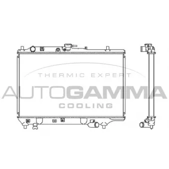 Radiateur, refroidissement du moteur AUTOGAMMA 100490