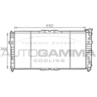 Radiateur, refroidissement du moteur AUTOGAMMA 100501
