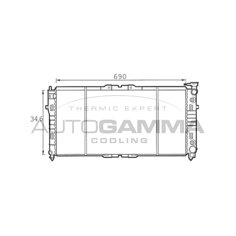 Radiateur, refroidissement du moteur AUTOGAMMA 100501