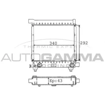 Radiateur, refroidissement du moteur AUTOGAMMA 100513