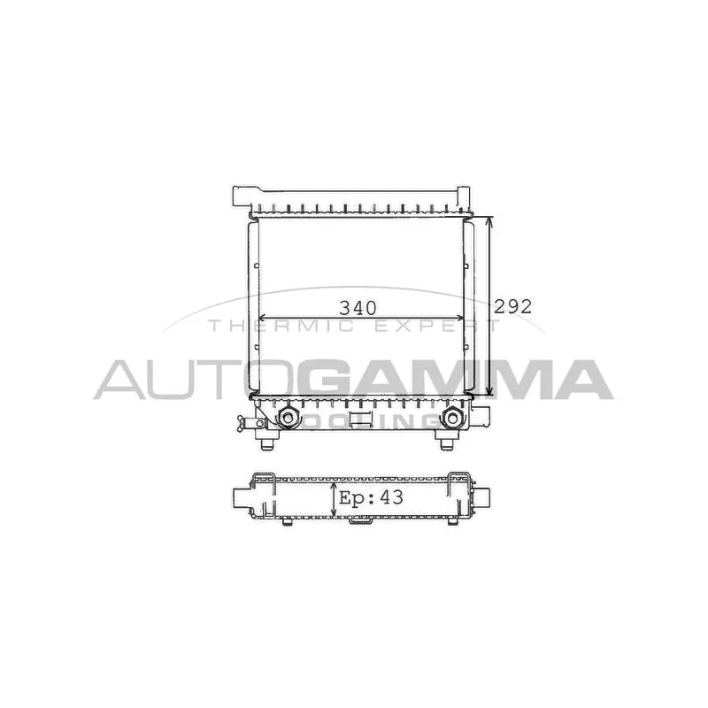 Radiateur, refroidissement du moteur AUTOGAMMA 100513