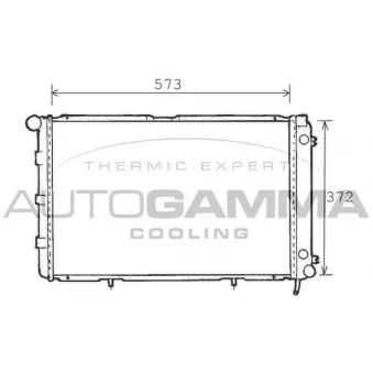 Radiateur, refroidissement du moteur AUTOGAMMA 100514