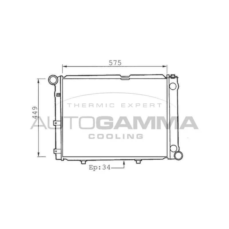 Radiateur, refroidissement du moteur AUTOGAMMA 100515