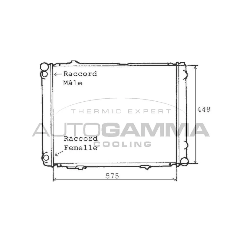 Radiateur, refroidissement du moteur AUTOGAMMA 100525