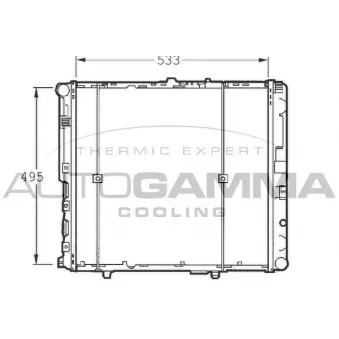 Radiateur, refroidissement du moteur AUTOGAMMA 100547