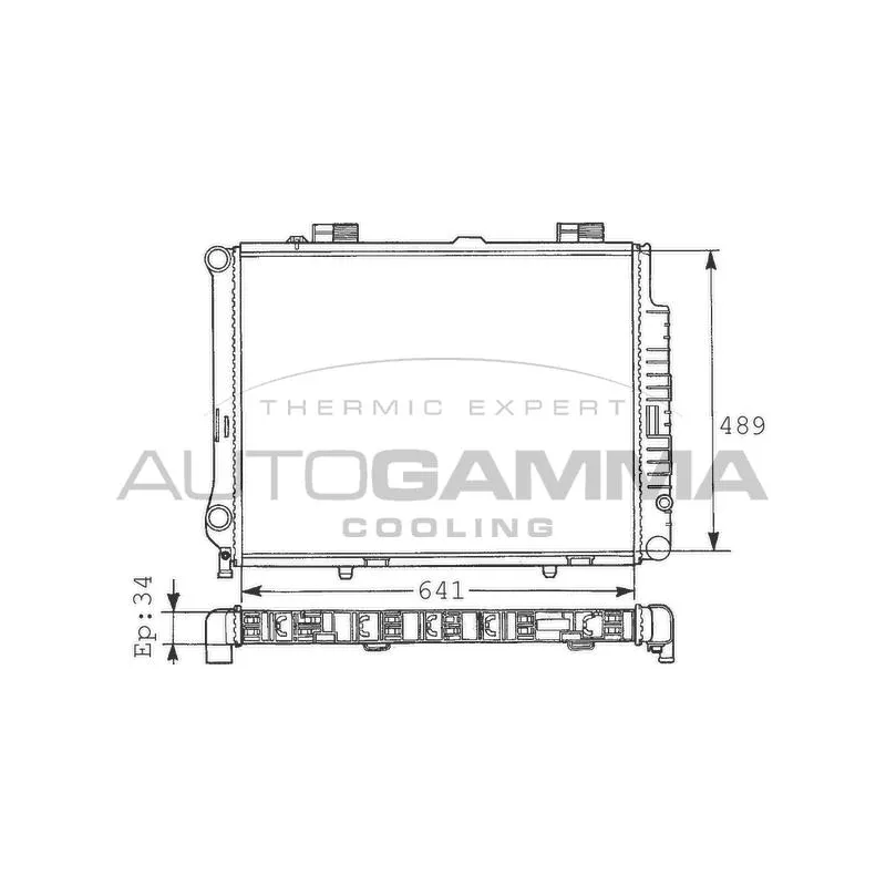 Radiateur, refroidissement du moteur AUTOGAMMA 100554