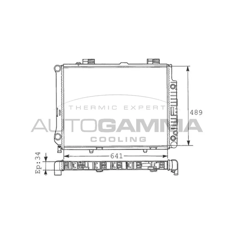 Radiateur, refroidissement du moteur AUTOGAMMA 100555