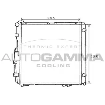 Radiateur, refroidissement du moteur AUTOGAMMA 100558