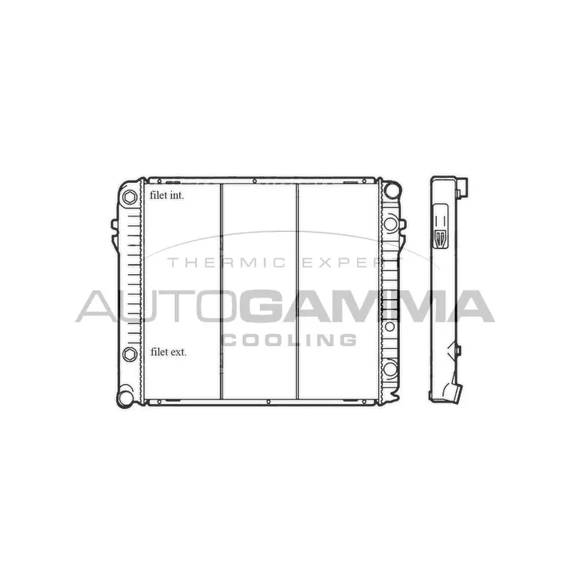 Radiateur, refroidissement du moteur AUTOGAMMA 100562
