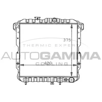 Radiateur, refroidissement du moteur AUTOGAMMA 100575