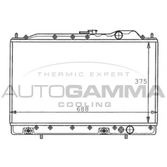 Radiateur, refroidissement du moteur AUTOGAMMA 100586