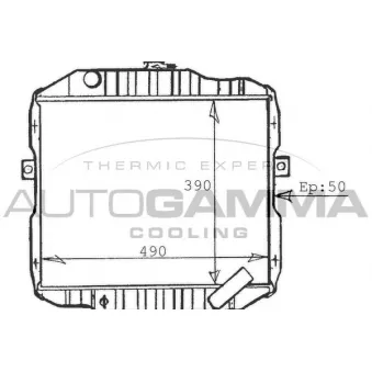 Radiateur, refroidissement du moteur AUTOGAMMA 100591