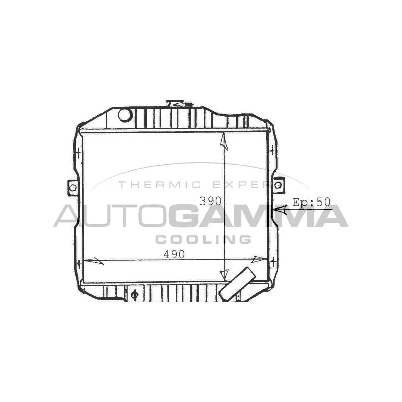 Radiateur, refroidissement du moteur AUTOGAMMA 100591