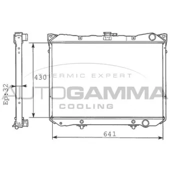 Radiateur, refroidissement du moteur AUTOGAMMA 100622