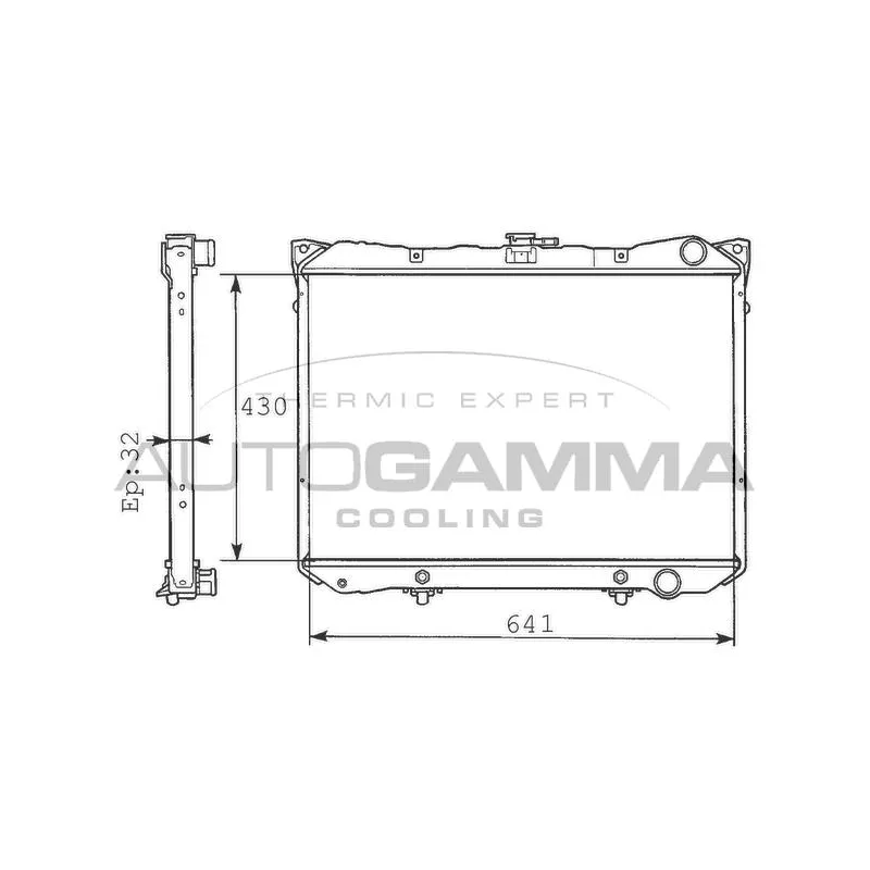 Radiateur, refroidissement du moteur AUTOGAMMA 100622