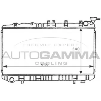 Radiateur, refroidissement du moteur AUTOGAMMA 100630