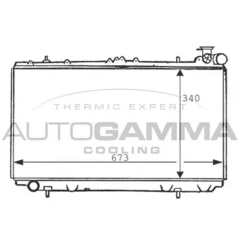 Radiateur, refroidissement du moteur AUTOGAMMA 100634