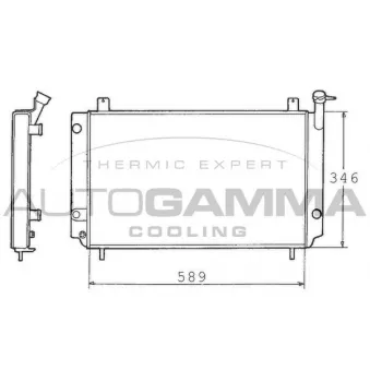 Radiateur, refroidissement du moteur AUTOGAMMA 100641