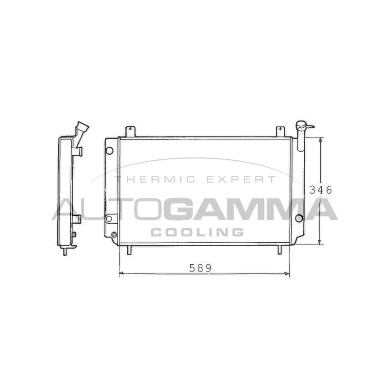 Radiateur, refroidissement du moteur AUTOGAMMA 100641