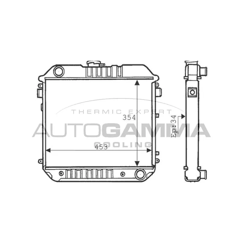 Radiateur, refroidissement du moteur AUTOGAMMA 100658